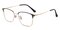 Charley Black/Golden Rectangle Titanium Eyeglasses