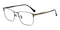 Abbott Brown Rectangle Titanium Eyeglasses