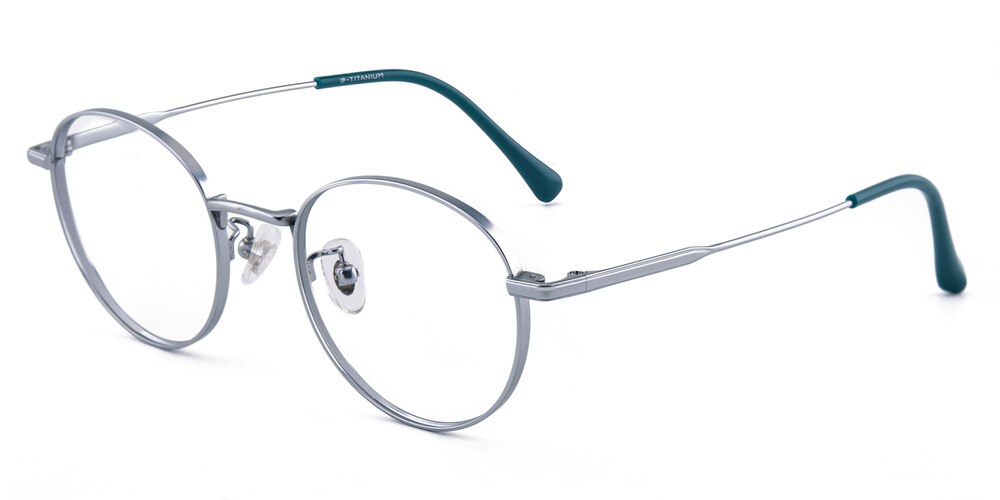 Greenwich Silver Round Titanium Eyeglasses