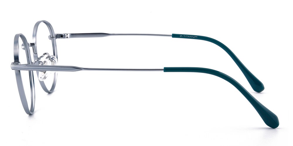 Greenwich Silver Round Titanium Eyeglasses