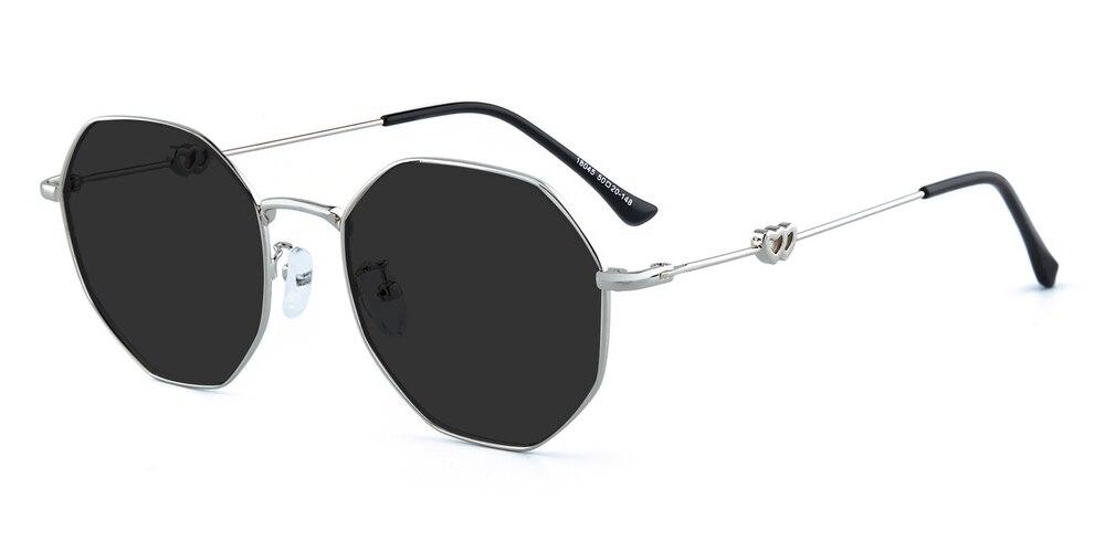 Elsie Silver Polygon Metal Sunglasses