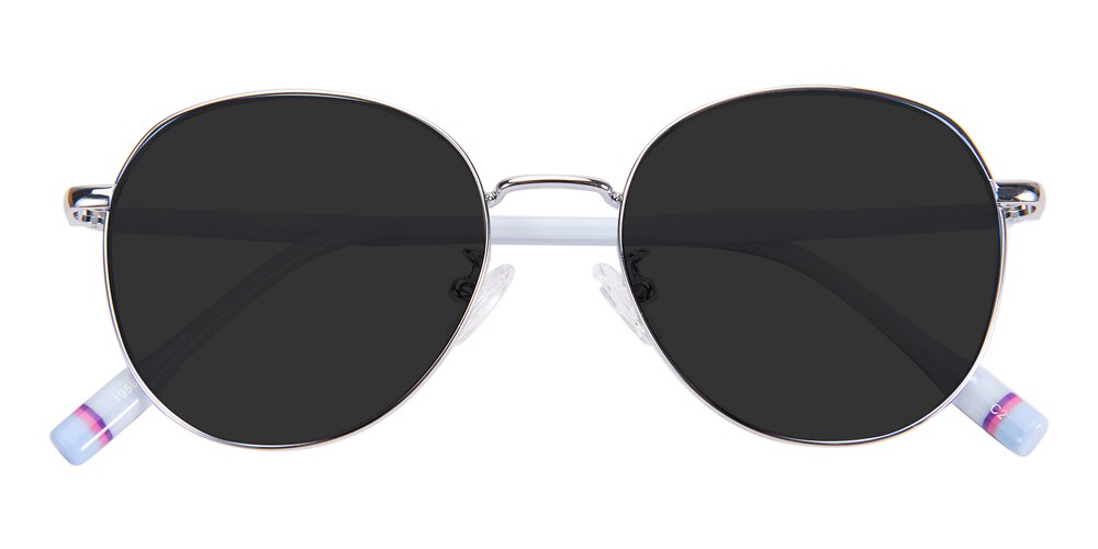 Aspen Silver Polygon Metal Sunglasses