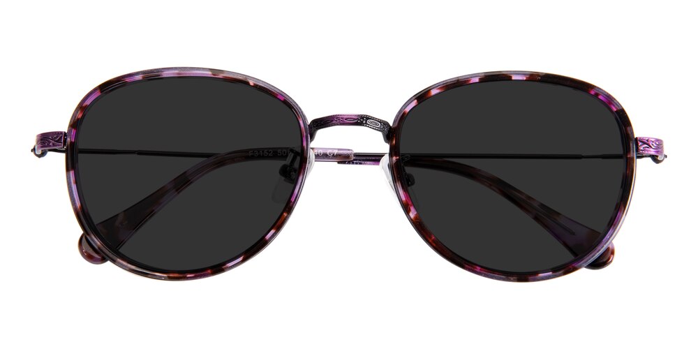 West Purple/Tortoise Aviator Acetate Sunglasses