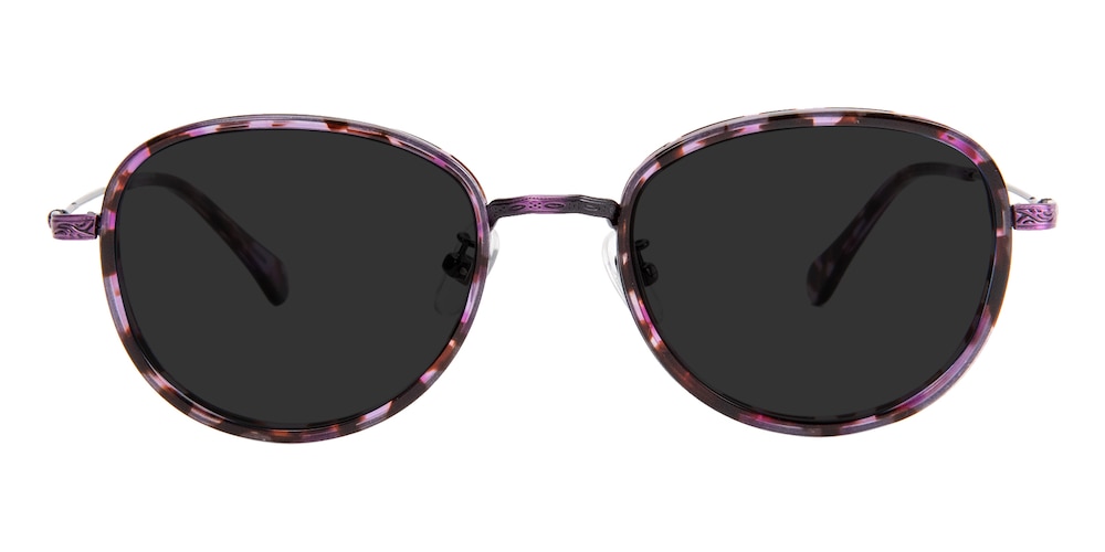 West Purple/Tortoise Aviator Acetate Sunglasses