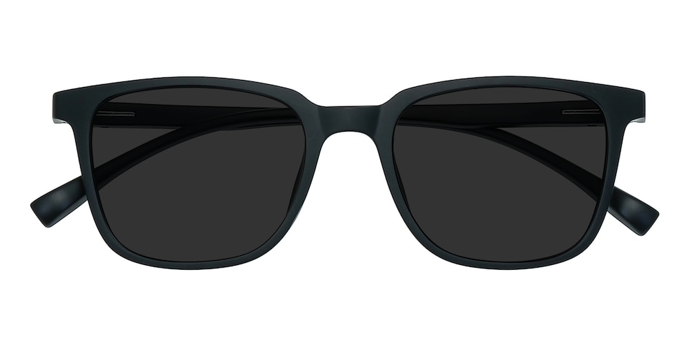 TerreHaute Black Rectangle TR90 Sunglasses