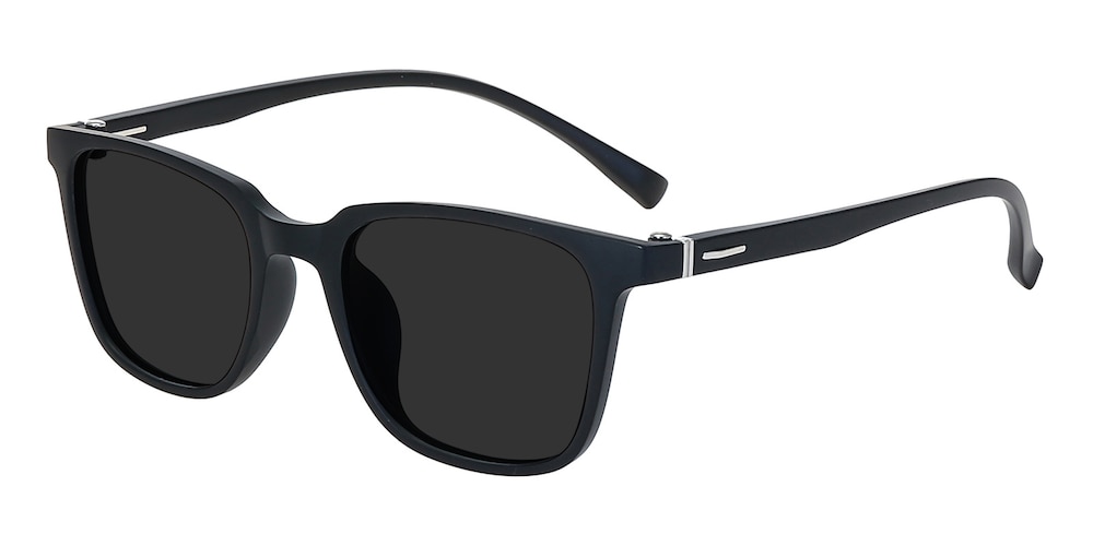 TerreHaute Black Rectangle TR90 Sunglasses