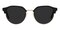 Manorville Black/Rose Gold Polygon Acetate Sunglasses