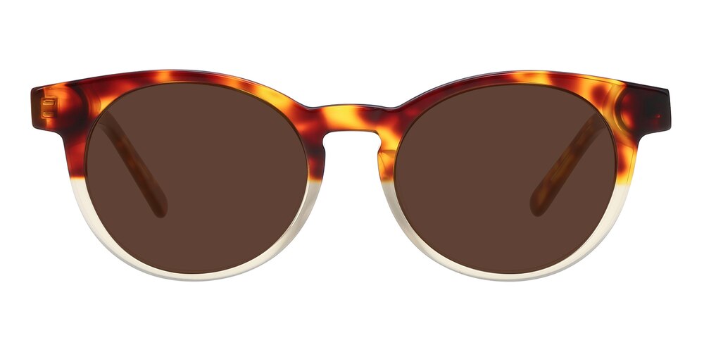 Dayton Tortoise/Brown Round Acetate Sunglasses