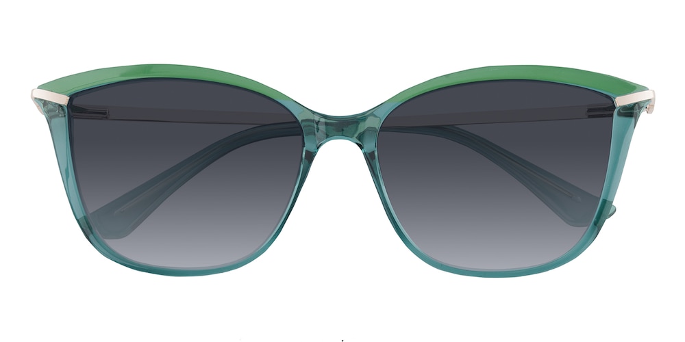 Zenobia Green Cat Eye TR90 Sunglasses
