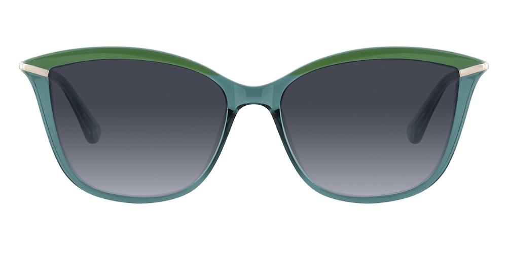 Zenobia Green Cat Eye TR90 Sunglasses