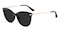 Zenobia Black Cat Eye TR90 Sunglasses