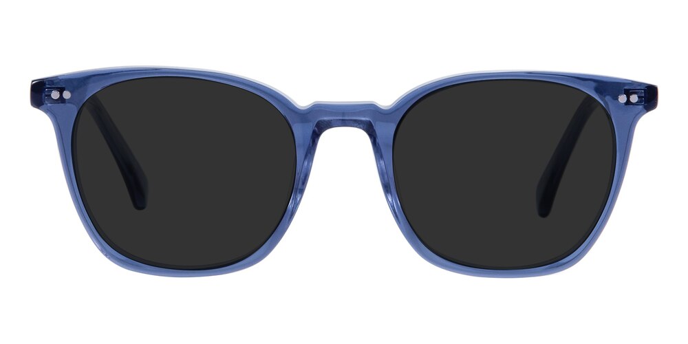 Valdosta Blue Rectangle Acetate Sunglasses