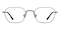 Jefferson Gunmetal/Black Polygon Metal Eyeglasses
