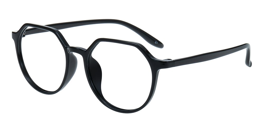 Athena Black Polygon TR90 Eyeglasses