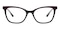 Cecilia Black/Red Cat Eye TR90 Eyeglasses