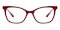 Cecilia Red Cat Eye TR90 Eyeglasses