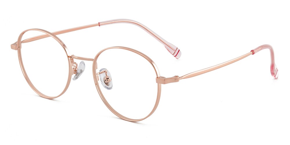 Alexia Rose Gold Oval Titanium Eyeglasses
