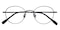 Alexia Black Oval Titanium Eyeglasses