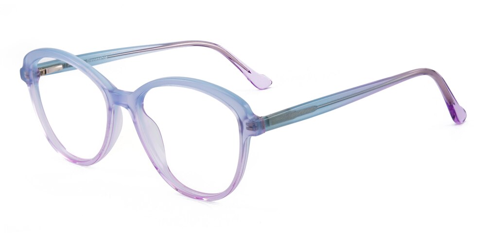 Jersey Blue/Purple Cat Eye Acetate Eyeglasses