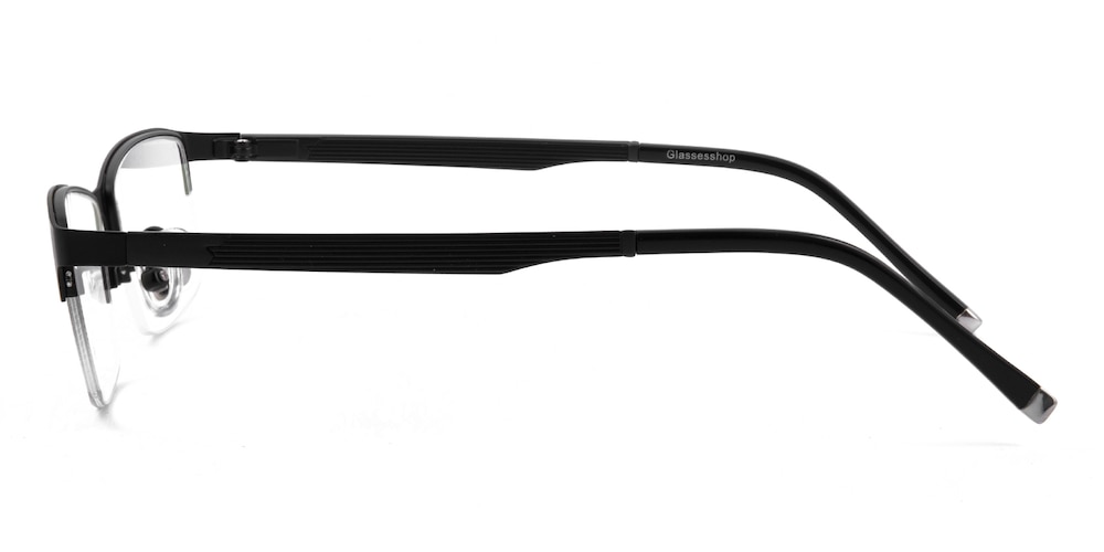 Darcy Black Rectangle Metal Eyeglasses