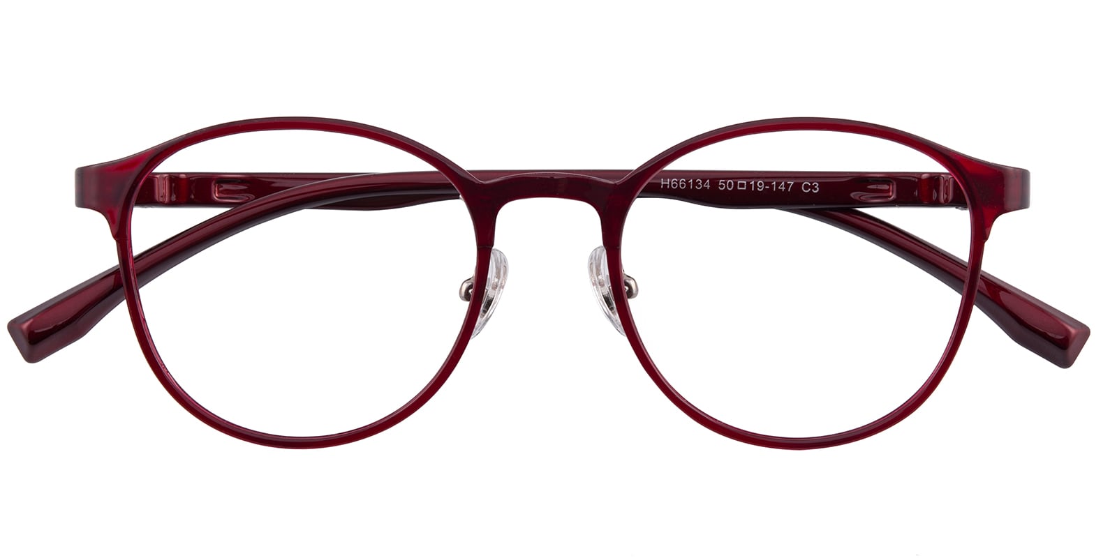 Round Eyeglasses, Full Frame Red Ultem - FP2360