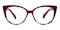 Jodie Burgundy Cat Eye TR90 Eyeglasses