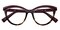 Kristin Burgundy/Tortoise Cat Eye TR90 Eyeglasses