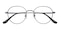 Elizabeth Brown/Silver Polygon Titanium Eyeglasses