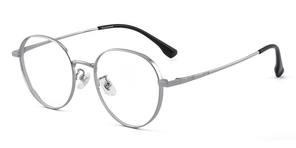 Paterson Silver Oval Titanium Eyeglasses