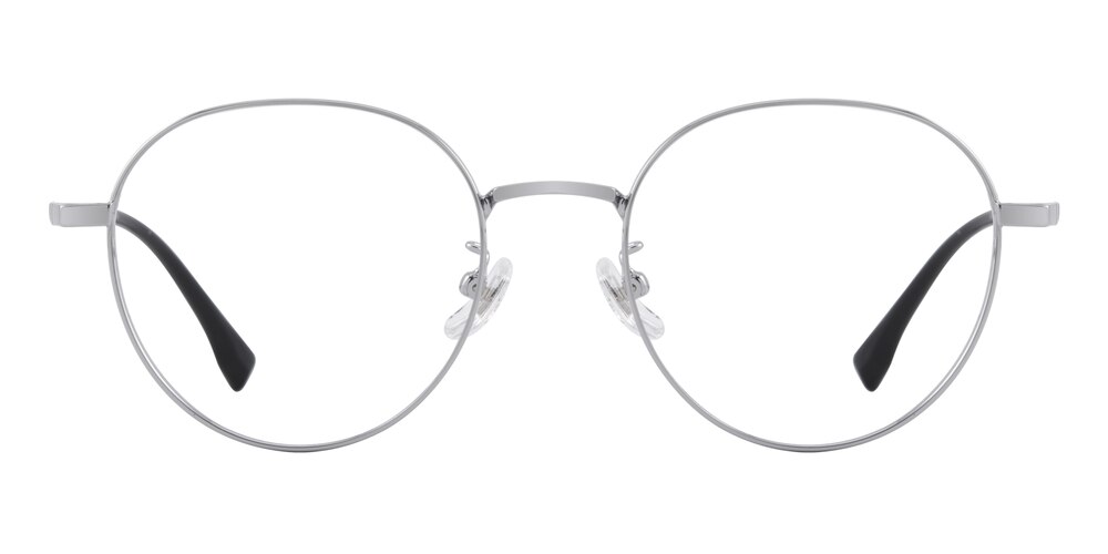 Paterson Silver Oval Titanium Eyeglasses