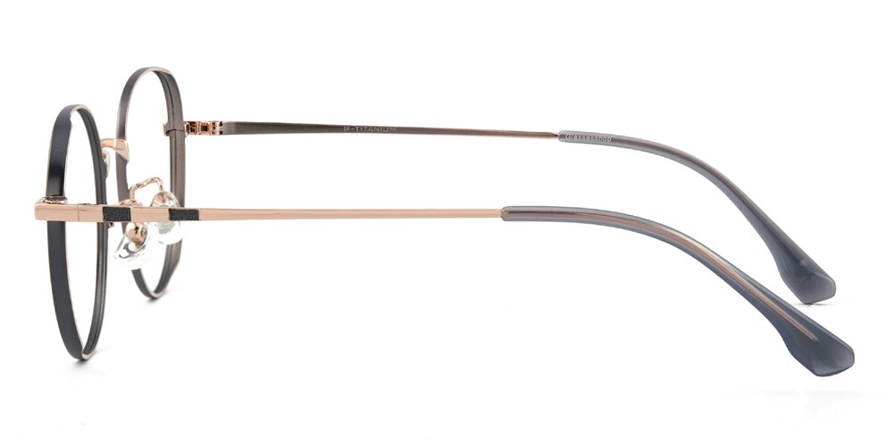 Paterson Golden/Gunmetal Oval Titanium Eyeglasses