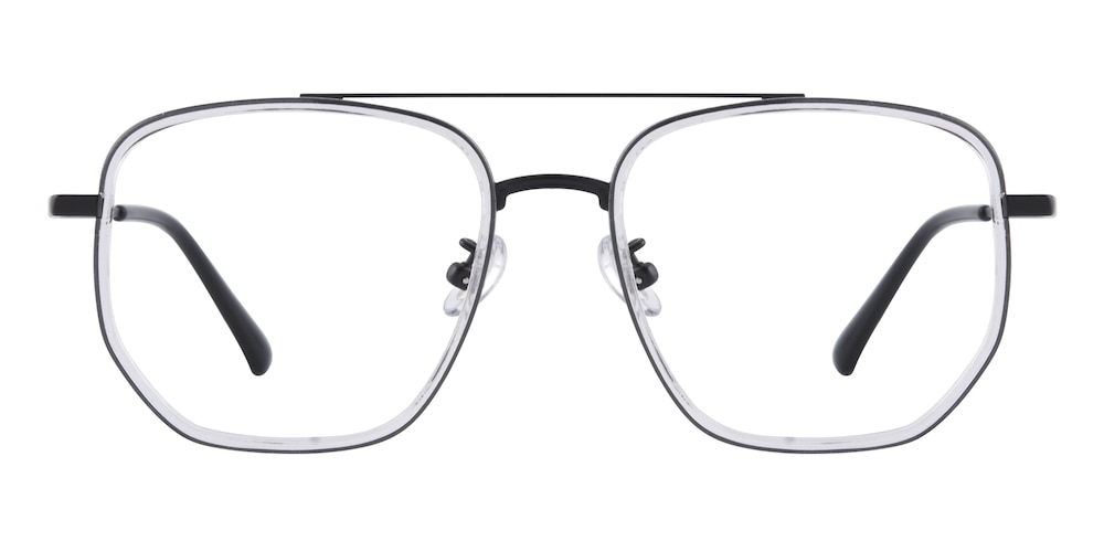 Niagara Crystal/Black Aviator Titanium Eyeglasses