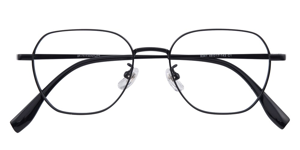 Poughkeepsie Black Polygon Titanium Eyeglasses