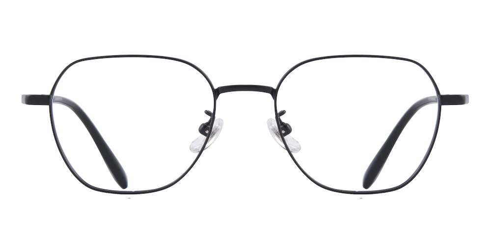 Poughkeepsie Black Polygon Titanium Eyeglasses