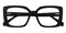 Louise Black Rectangle Acetate Eyeglasses