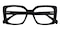 Louise Black Rectangle Acetate Eyeglasses