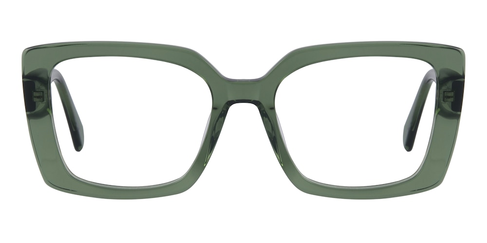 Louise Green Rectangle Acetate Eyeglasses