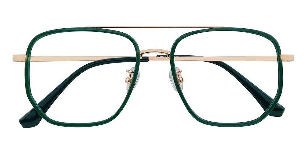 Niagara Green/Golden Aviator Titanium Eyeglasses
