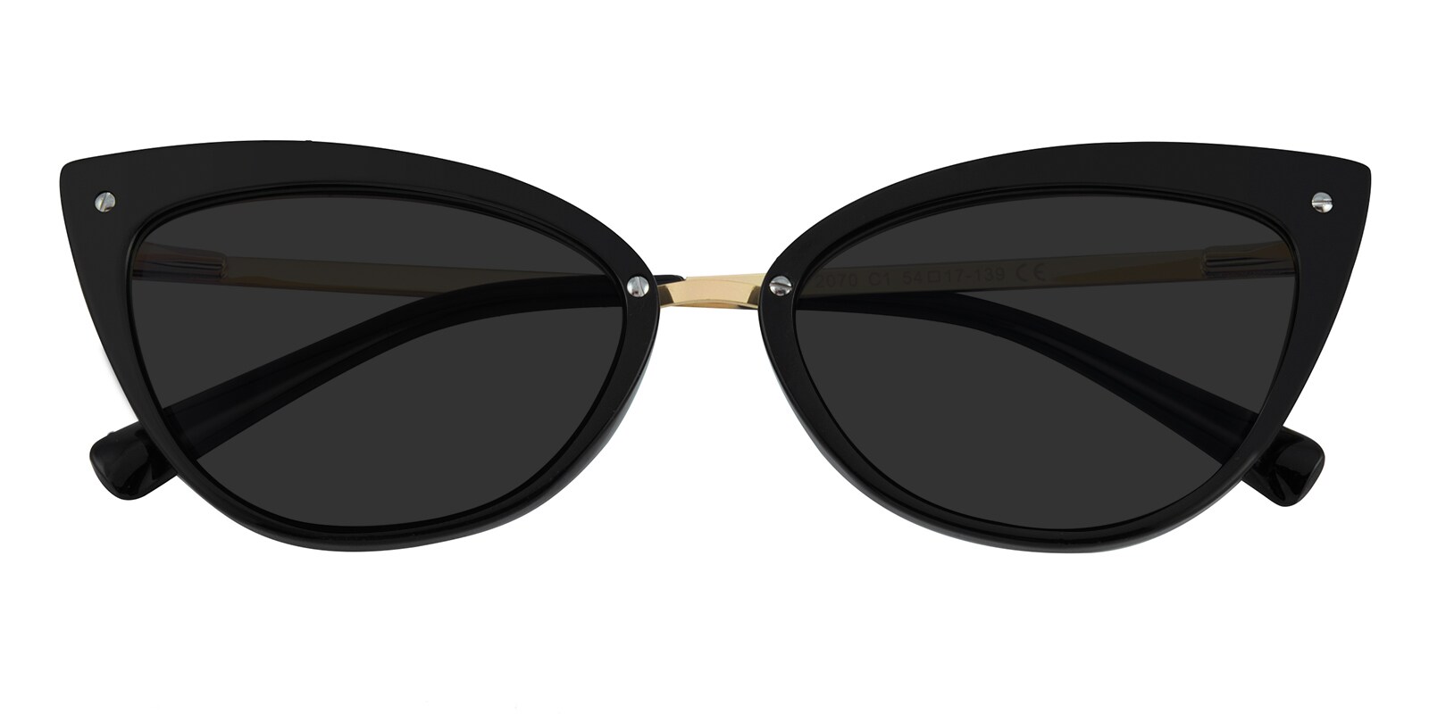 Cat Eye Sunglasses, Full Frame Black TR90,Metal,blend Material - SUP1144