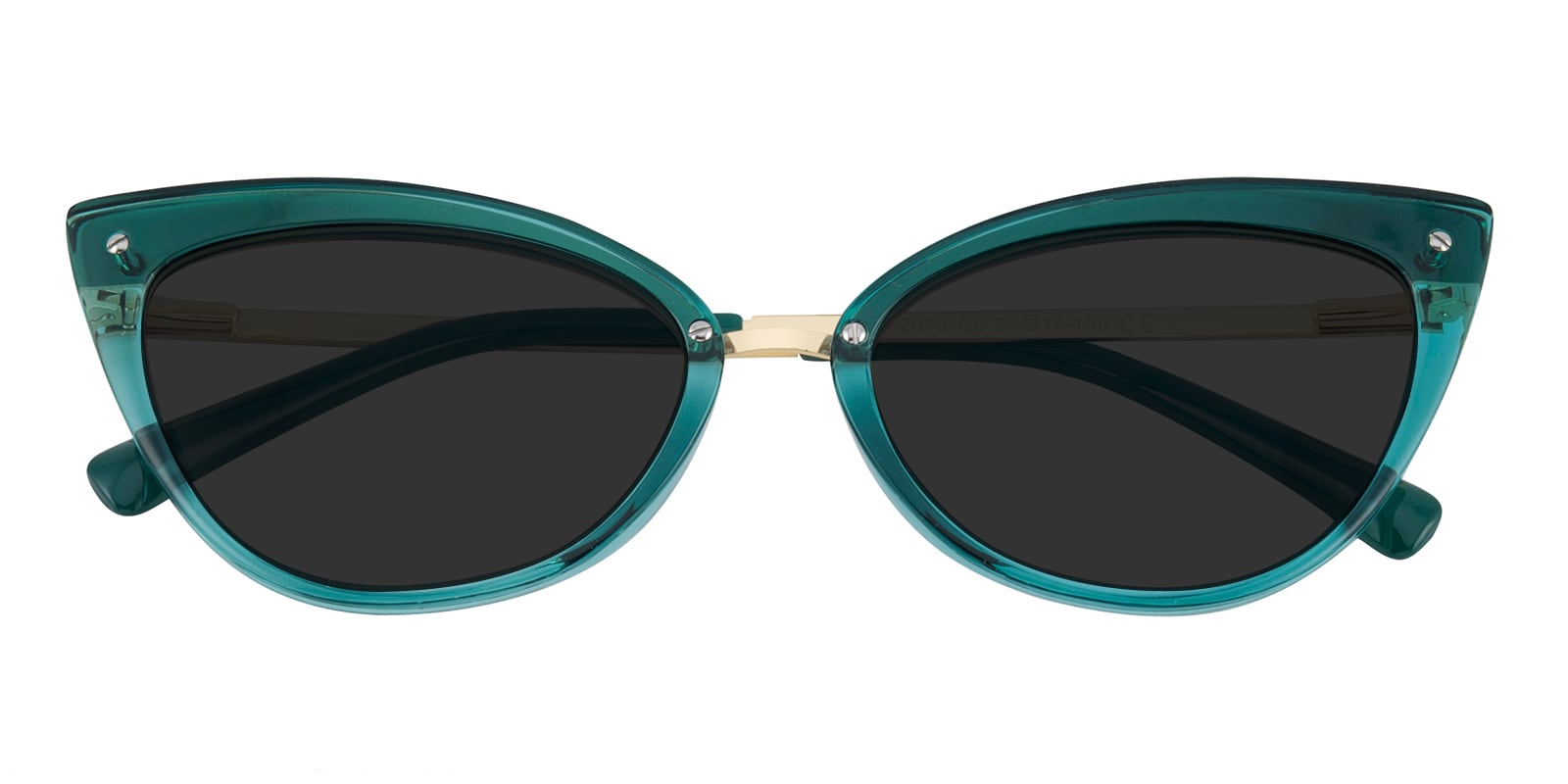 Cat Eye Sunglasses, Full Frame Green TR90,Metal,blend Material - SUP1145