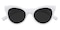 Sigrid White Cat Eye TR90 Sunglasses
