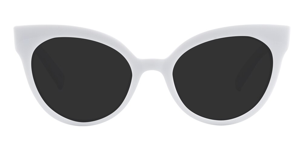 Sigrid White Cat Eye TR90 Sunglasses