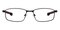 Antonio Black/Red Rectangle Metal Eyeglasses