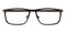 Bancroft Brown Rectangle Metal Eyeglasses