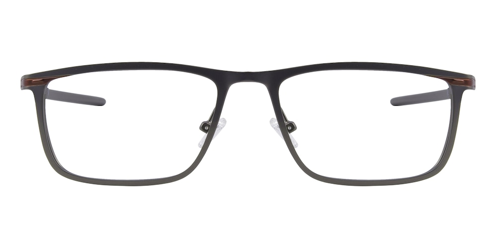 Bancroft Gunmetal Rectangle Metal Eyeglasses