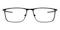 Bancroft Gunmetal Rectangle Metal Eyeglasses