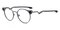 Newport Silver Round Metal Eyeglasses