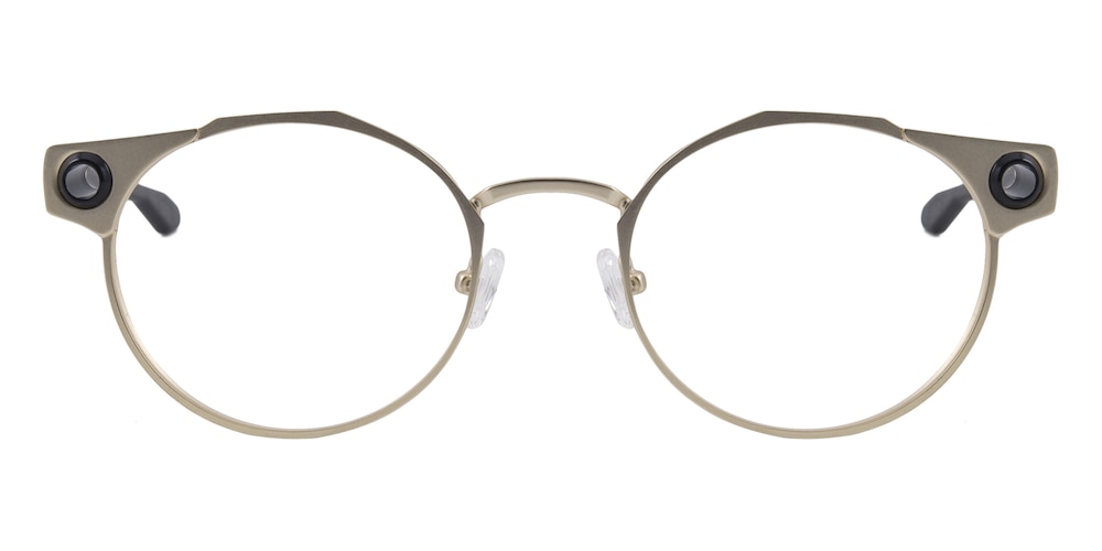Newport Golden Round Metal Eyeglasses