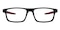 Charlottesville Black/Red Rectangle Plastic Eyeglasses