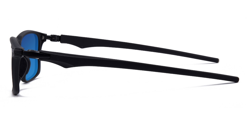 Tacoma Black Rectangle Plastic Sunglasses